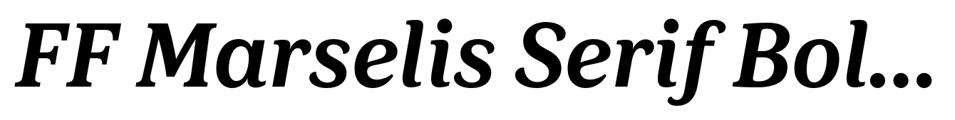 FF Marselis Serif Bold Italic